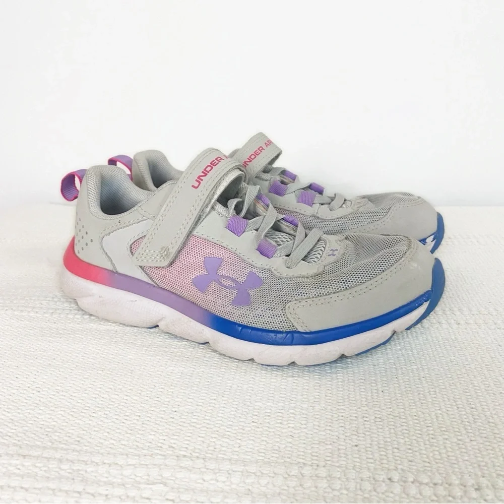 UNDER ARMOUR Assert Sneakers Halo Grey White Little Kid size 3